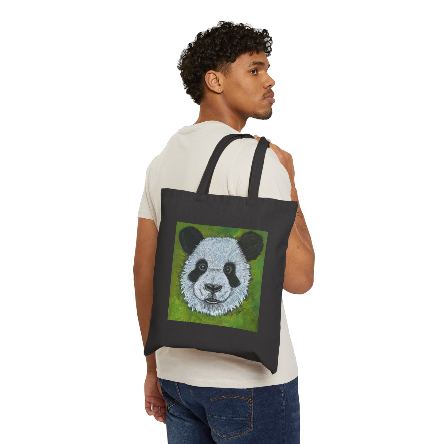 Lucky the Panda Canvas Tote Bag