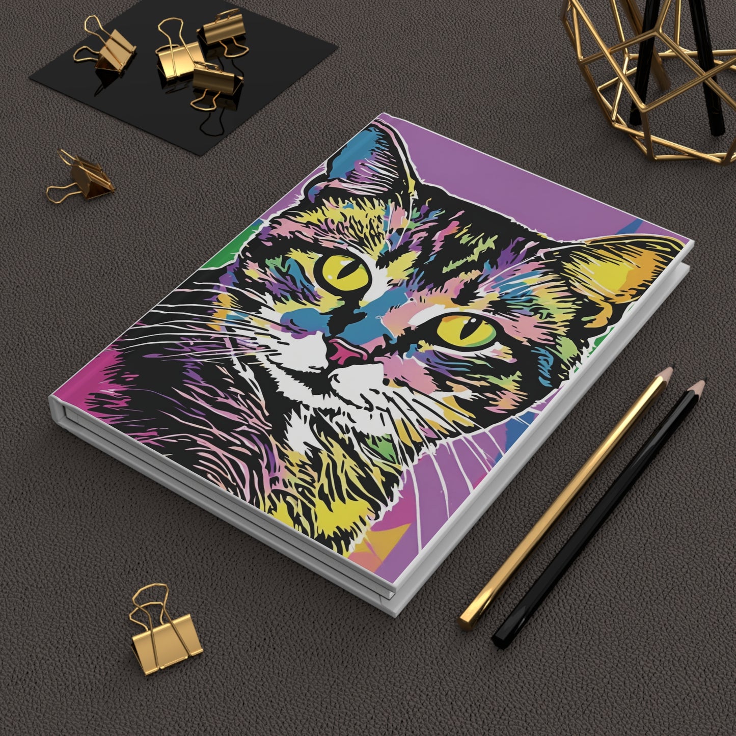 Violet Cat Hard Journal