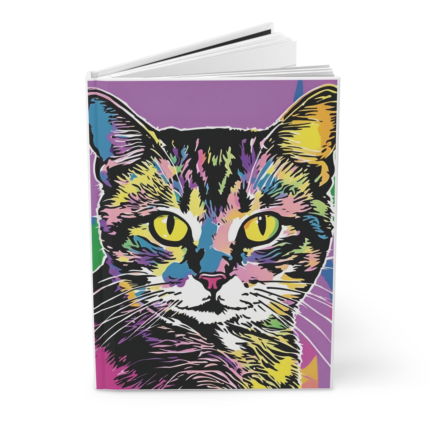 Violet Cat Hard Journal