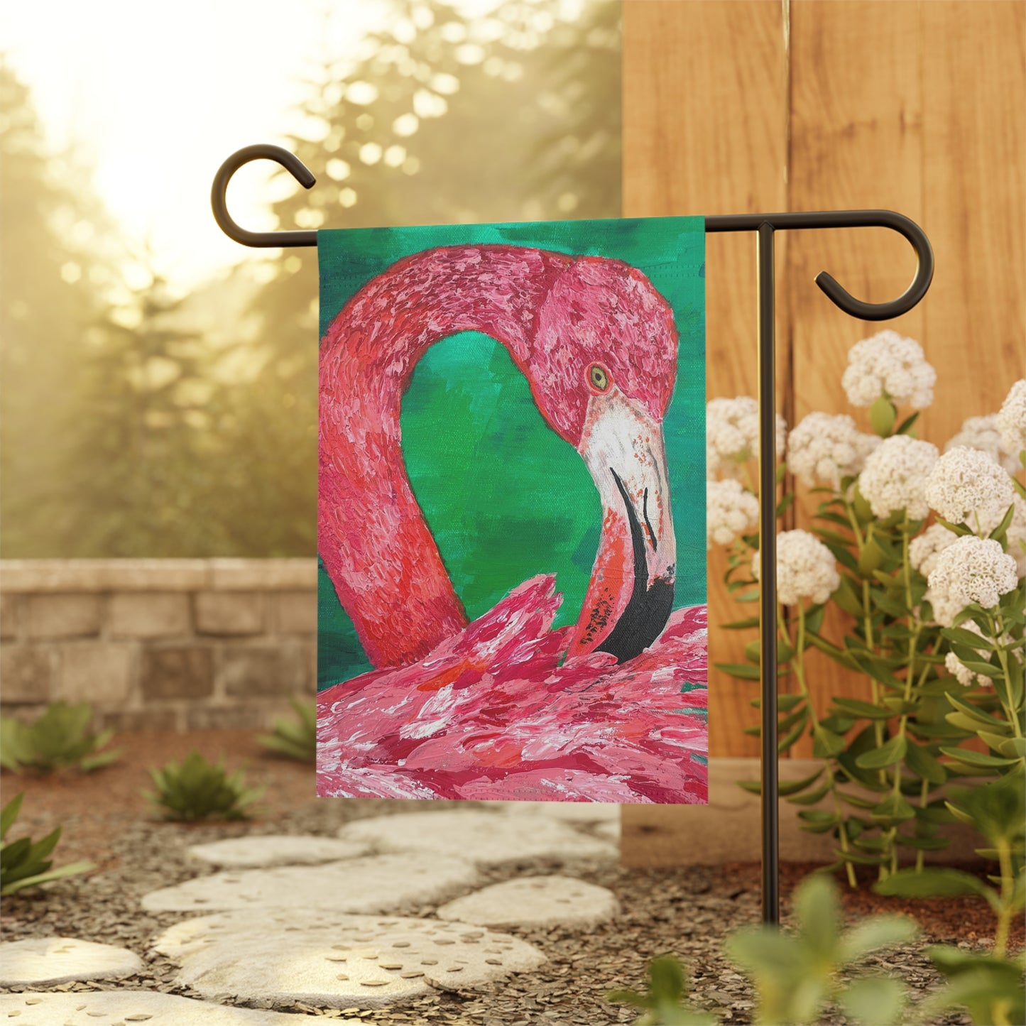 Flamingo Garden Flag, Pink Ladies Collection, Tutti