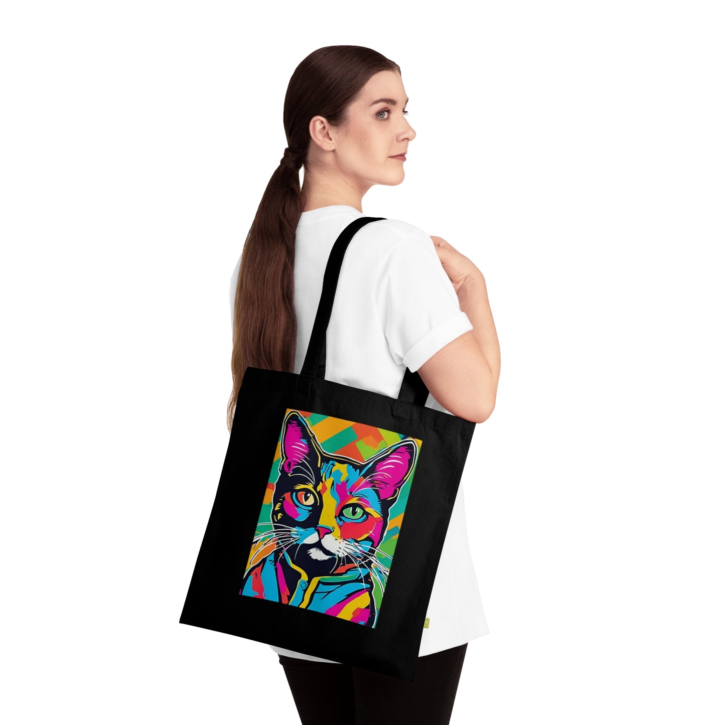 Portrait Cat Organic Cotton Tote Bag