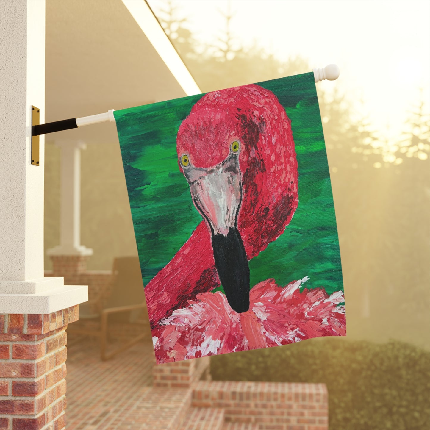 Flamingo Garden Flag, Pink Ladies Collection, Bootie