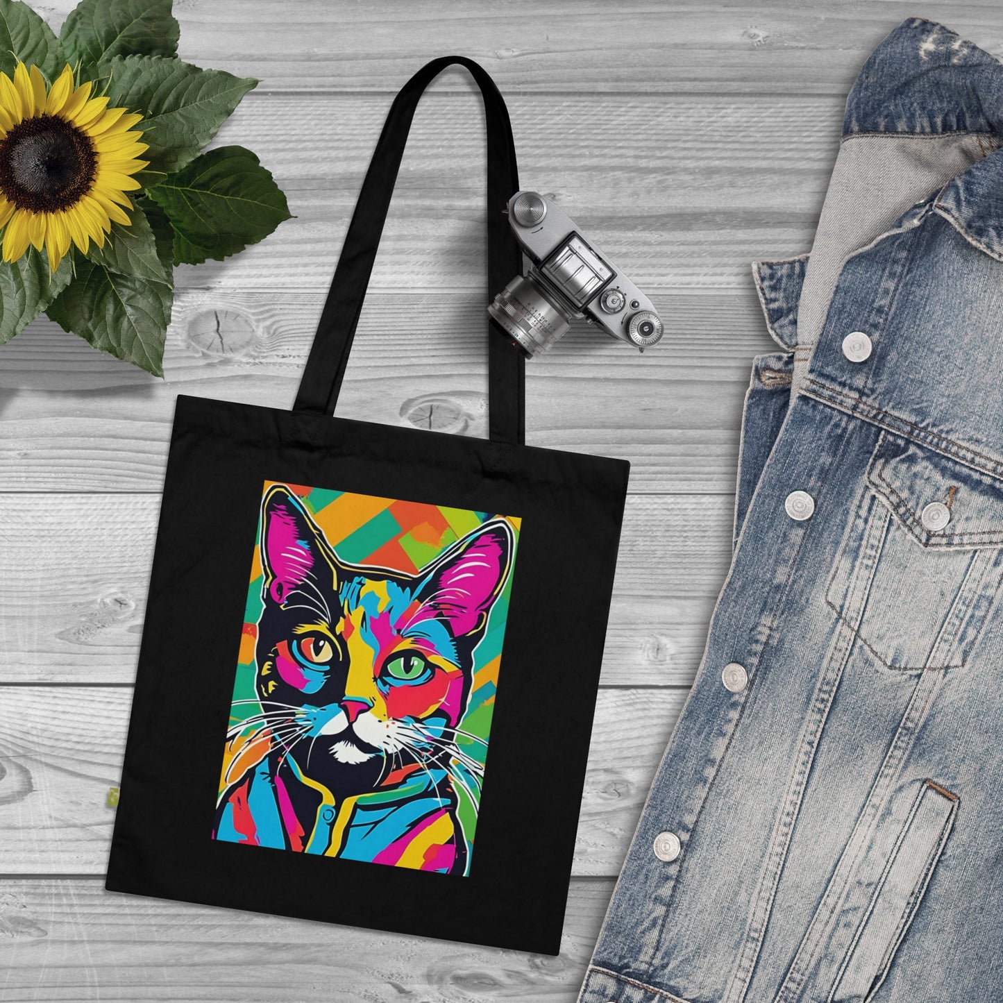 Portrait Cat Organic Cotton Tote Bag