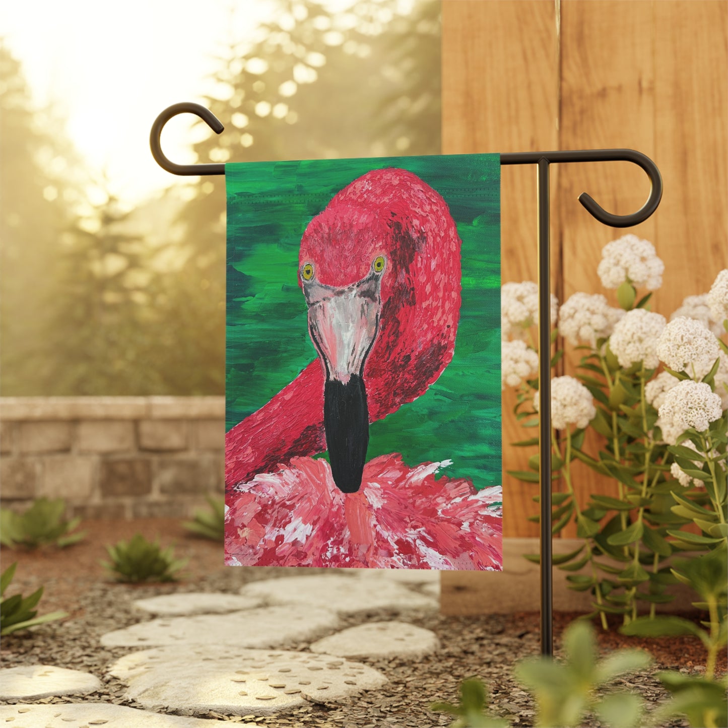 Flamingo Garden Flag, Pink Ladies Collection, Bootie