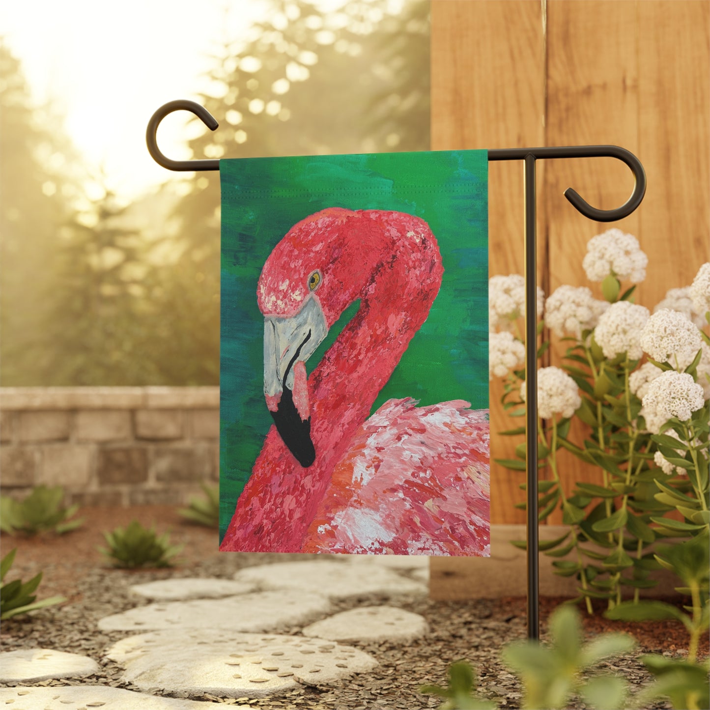 Flamingo Garden Flag, Pink Ladies Collection, Tutti