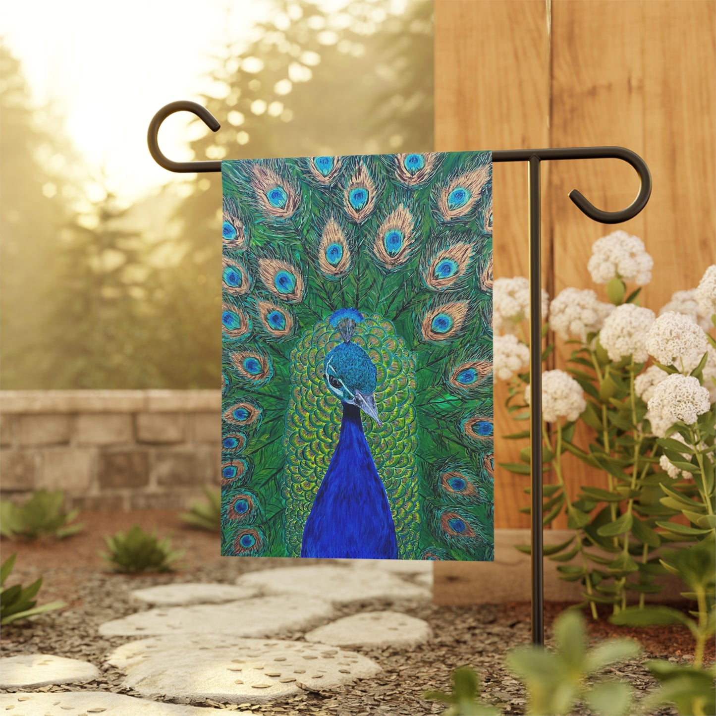 Stunning Royal the Peacock Garden Flag