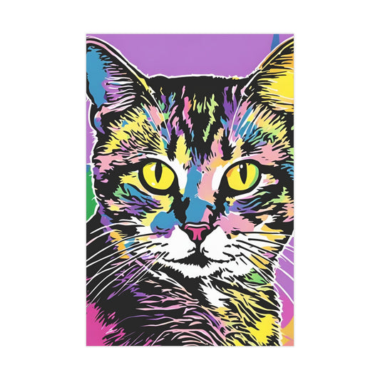 Violet Kitty Portrait Prints