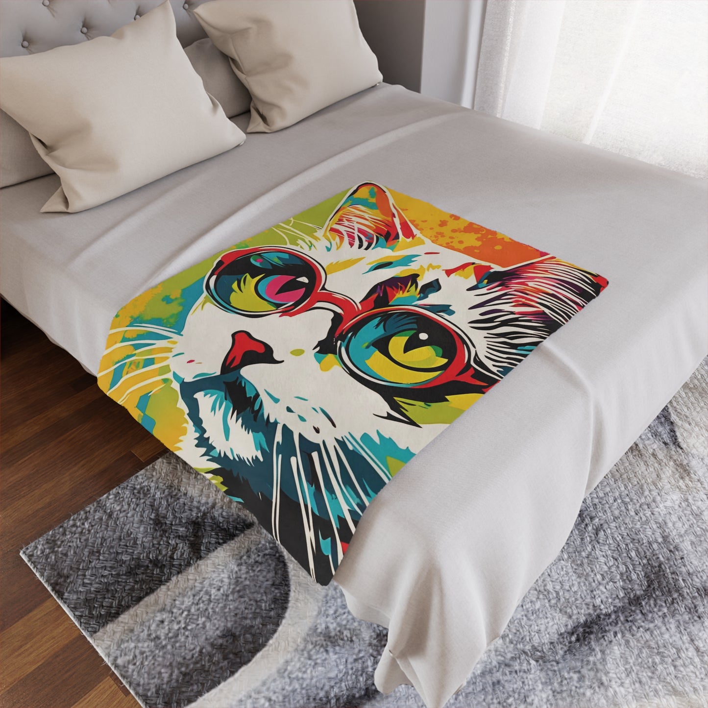 Studious Cat Soft Microfiber Blanket