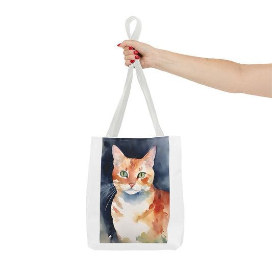 Watercolor Kitty Cat Tote Bag