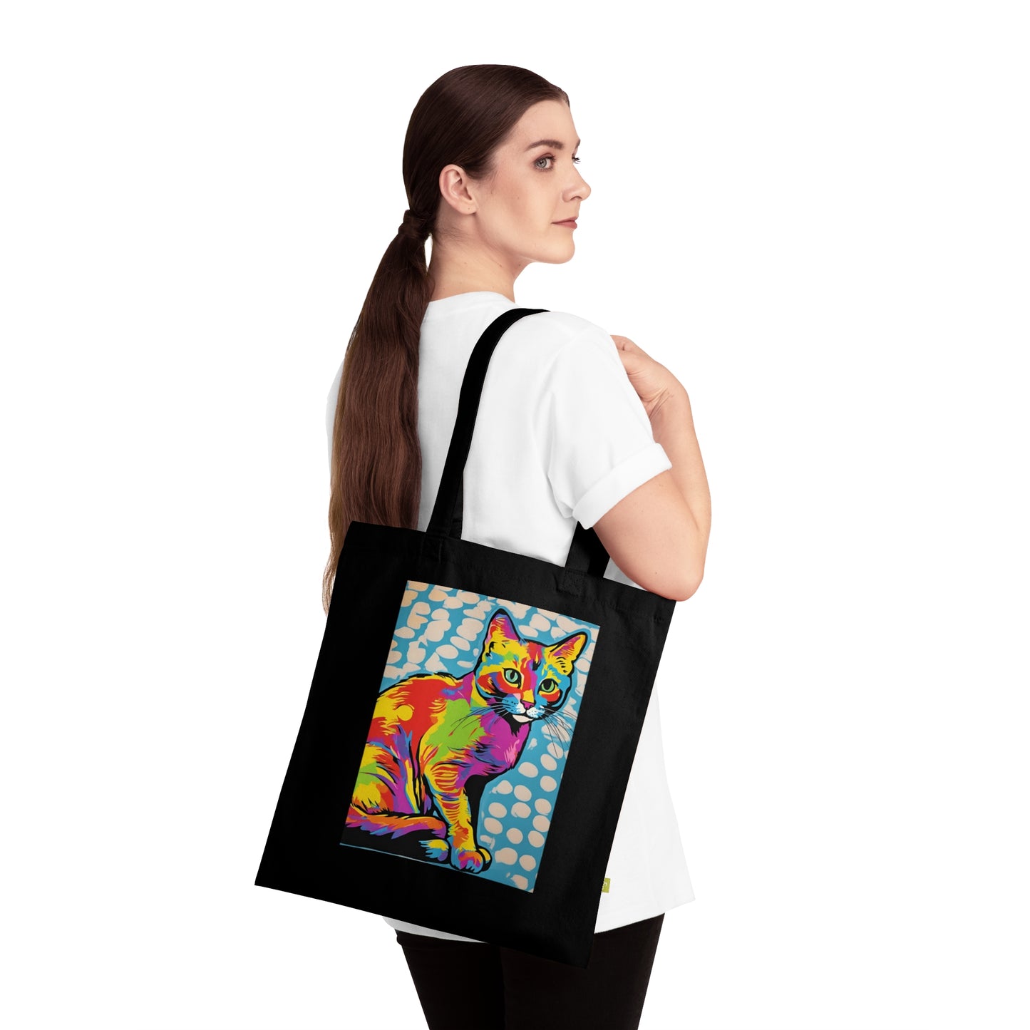 Artsy Cat Organic Tote Bag