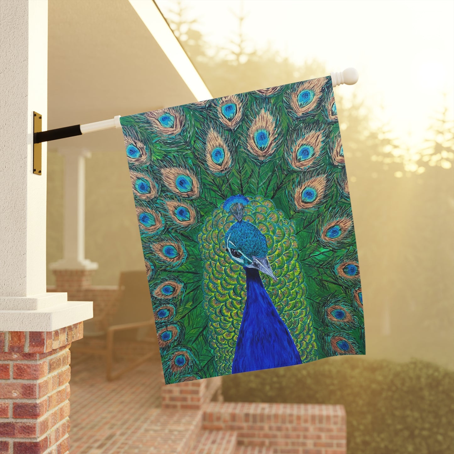 Stunning Royal the Peacock Garden Flag