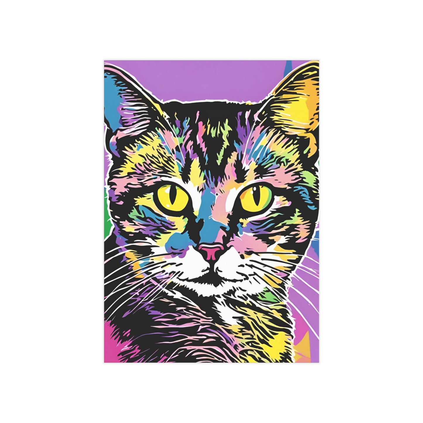 Violet Kitty Portrait Prints