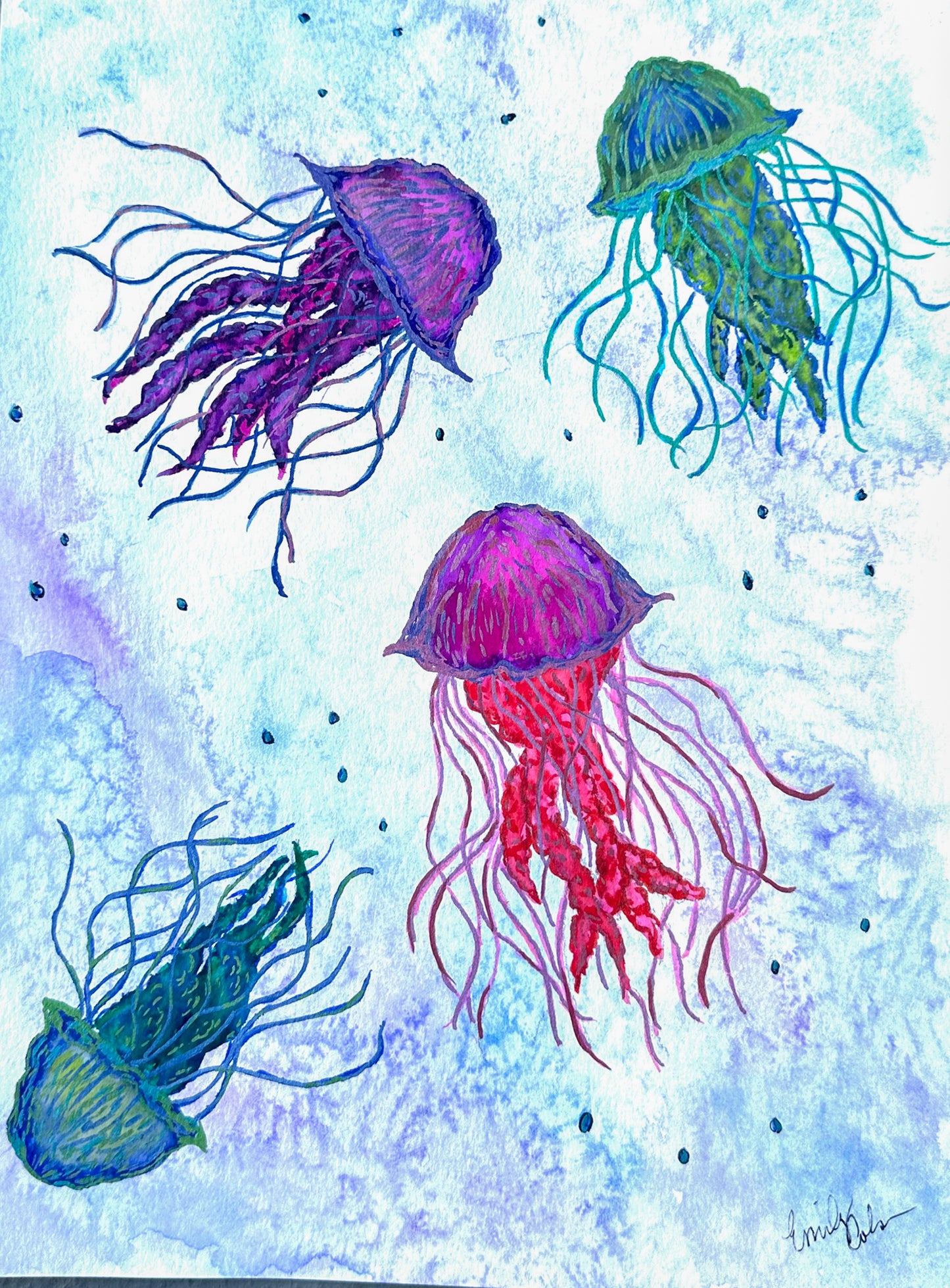 Watercolor Jellyfish- Under The Sea Collection