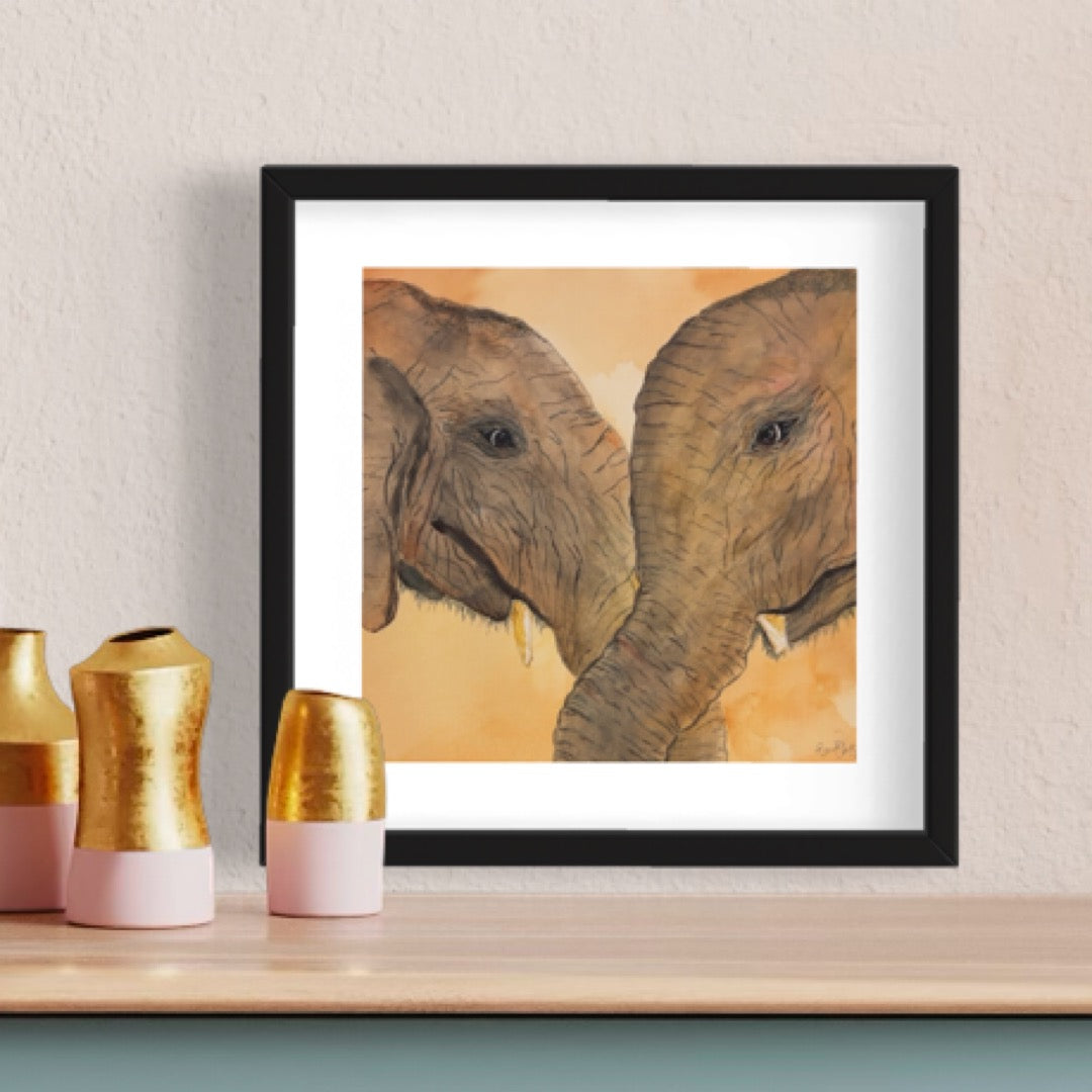 Elephant Love Watercolor- Original