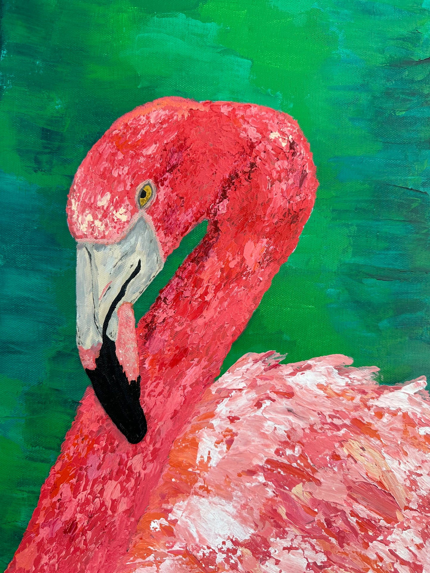 Flamingo Acrylic Painting- Fruiti