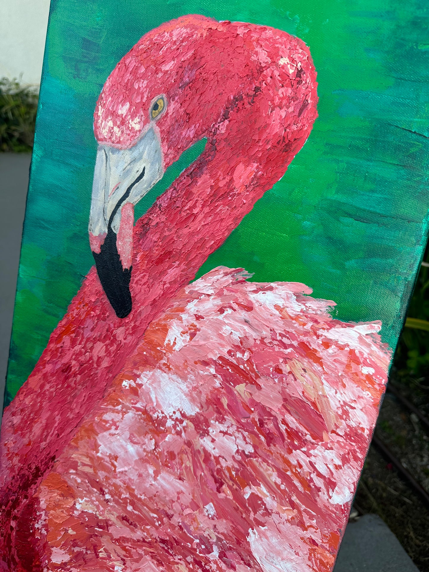 Flamingo Acrylic Painting- Fruiti