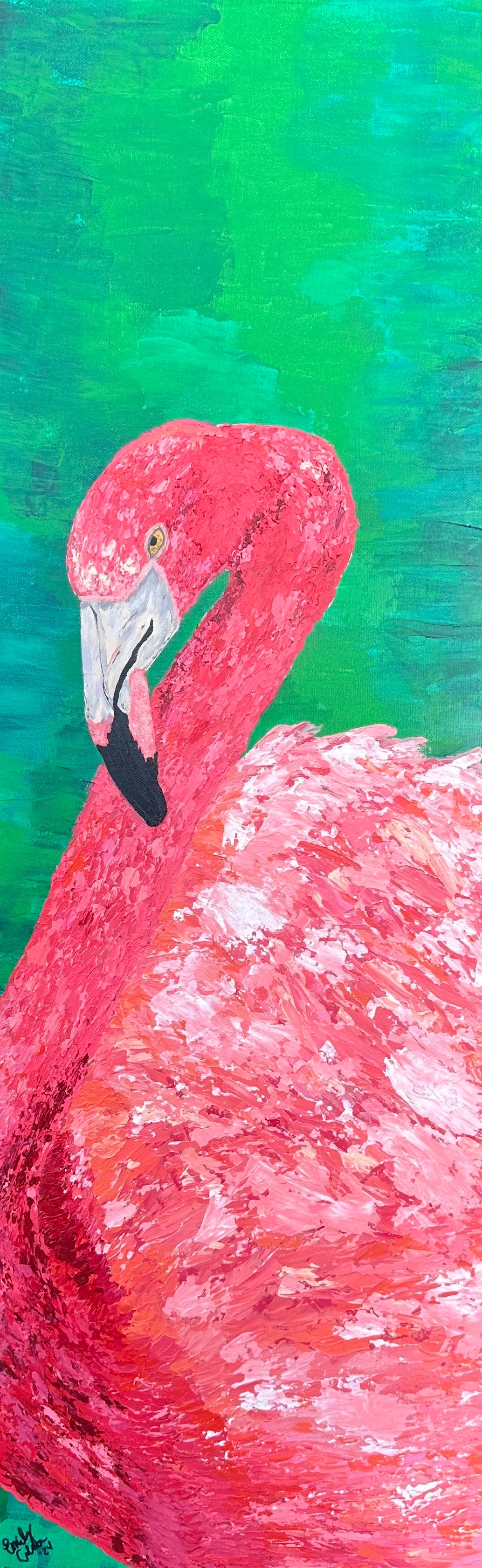 Flamingo Acrylic Painting- Fruiti